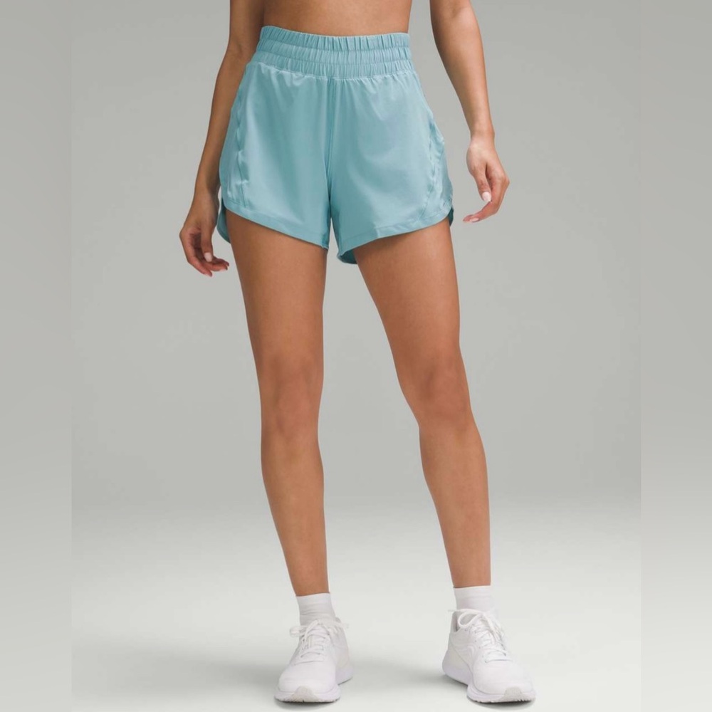 Lululemon Track That High-Rise Lined Short 5"‎ Tidal Teal 4
